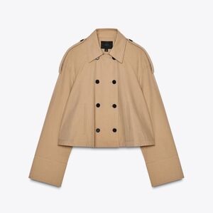 Zara Short Cape Trench Coat Size Medium